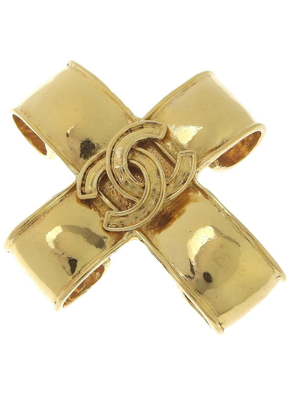 Chanel Cc Logo Cross Brooch Metal #207206C14B
